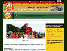 Tablet Screenshot of cooperstownbaseballworld.com